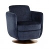 Sunpan Gilley Swivel Lounge Chair - Bergen Navy - Front Side Angle