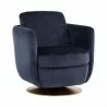 Sunpan Gilley Swivel Lounge Chair - Bergen Navy - Front Side Angle - Sunpan Gilley Swivel Lounge Chair - Bergen Navy - Front Side Angle