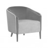 Sunpan Sheva Lounge Chair an Remo Winter Cloud-Antonio Charcoal - Front Side Angle