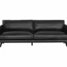 Sunpan Rogers Sofa Cortina Black Leather - Front Angle - Sunpan Rogers Sofa Cortina Black Leather - Front Angle