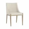 Sunpan Dionne Dining Chair in Monument Oatmeal - Front Side Angle - Sunpan Dionne Dining Chair in Monument Oatmeal - Front Side Angle