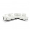 Bellini Modern Living Viviana Sofa Leather Right Hand Facing in White CAT 35. COL 35612 - Front Angle