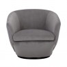 Sunpan Treviso Swivel Lounge Chair in Antonio Charcoal - Front Angle