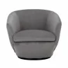 Sunpan Treviso Swivel Lounge Chair in Antonio Charcoal - Front Angle - Sunpan Treviso Swivel Lounge Chair in Antonio Charcoal - Front Angle