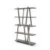 Elena Bookshelf in Light Gray-side view