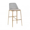 Sunpan Dover Barstool in Napa Stone-Polo Club Stone - Front Side Angle