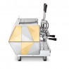 La Pavoni - Diamante ESPRESSO - 2 Group Lever in Gold- Side- UP