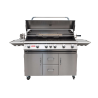 Bull BBQ 46" Diablo Drop In Grill LP/NG - 6 Burner - Front and Opened