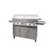 Bull BBQ 46" Diablo Drop In Grill LP/NG - 6 Burner - Angled with Cart - Bull BBQ 46" Diablo Drop In Grill LP/NG - 6 Burner - Angled with Cart