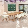 Amazonia Charlotte 9 Piece Teak Rectangular Patio Dining Set - Lifestyle