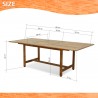 International Home Miami Amazonia Dining Table - Dimensions