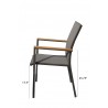 Bellini Home and Garden Essence Dining Chair - Side Angle - Dimensions