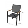 Bellini Home and Garden Essence Dining Chair - Dimensions