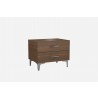 Navi Night Stand High Gloss Walnut 