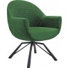 Bellini Modern Living Accent Chair in Green Fabric Cover - Front Side Angle 