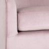 Sunpan Hazel Swivel Lounge Chair in Gold - Blush Sky - Seat Closeup Angle