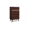 Greenington Azara Five Drawer High Chest, Sable - Front Side Angle