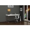 Elm Desk Large In High Gloss White With Two Drawers  - Elm Desk Large In High Gloss White With Two Drawers 
