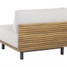 Sunpan Geneve Modular Armless Chair in Palazzo Cream - Back Side Angle