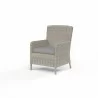 Manhattan Dining Chair in Canvas Granite w/ Self Welt - Front Side Angle - Manhattan Dining Chair in Canvas Granite w/ Self Welt - Front Side Angle