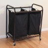 Oceanstar 2-Bag Rolling Laundry Sorter - Bronze - Lifestyle