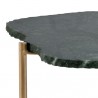 Sunpan Saunders Coffee Table Top Green Marble - Closeup Angle