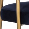 Sunpan Maestro Dining Armchair Abbington Navy - Seat Closeup Angle