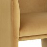 Sunpan Doreen Lounge Chair in Lux Moon Dust - Diamond Ocher - Seat Closeup Angle