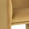 Sunpan Doreen Lounge Chair in Lux Moon Dust - Diamond Ocher - Seat Closeup Angle - Sunpan Doreen Lounge Chair in Lux Moon Dust - Diamond Ocher - Seat Closeup Angle