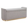 Dobo Storage Bench Gray - Front Angled