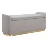 Dobo Storage Bench Gray - Front Angled - Dobo Storage Bench Gray - Front Angled