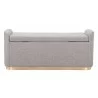 Dobo Storage Bench Gray - Front - Dobo Storage Bench Gray - Front
