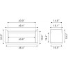 Dobo Storage Bench Gray - Dimensions