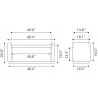 Dobo Storage Bench Gray - Dimensions - Dobo Storage Bench Gray - Dimensions
