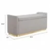 Dobo Storage Bench Gray - Seat Dimensions - Dobo Storage Bench Gray - Seat Dimensions