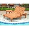 Summer Lounger - Double with Table - Angled