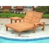 Summer Lounger - Double with Table - Angled - Summer Lounger - Double with Table - Angled