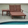Sun Lounger - Double - Front - With Table