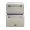 Bull BBQ Premium Double Drawer Refrigerator - Front and Opened