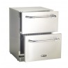 Bull BBQ Premium Double Drawer Refrigerator - Angled and Opened