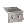 Bull BBQ Double Slide-In Sideburner - Angled and Open - Close-up