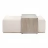 Essentials for Living Dovetail Upholstered Coffee Table - Front Angle - Essentials for Living Dovetail Upholstered Coffee Table - Front Angle