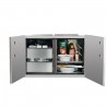 Summerset Grills 36 2-Drawer Dry Storage Pantry & Enclosed Cabinet Combo - Open with Contents