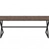 Sunpan Elon Bench - Vintage Cognac Leather - Front Angle