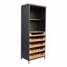 Moe's Home Collection Chefs Teak Wine Bar - Front Side Angle