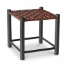 Moe's Home Collection Selby Stool Burgandy - Front Side Angle