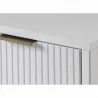 Manhattan Comfort Granville Tall 23.62" Modern Narrow Dresser with 5 Full Extension Drawers in White Top Corner - Manhattan Comfort Granville Tall 23.62" Modern Narrow Dresser with 5 Full Extension Drawers in White Top Corner
