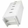 Manhattan Comfort Granville Tall 23.62" Modern Narrow Dresser with 5 Full Extension Drawers in White Bottom - Manhattan Comfort Granville Tall 23.62" Modern Narrow Dresser with 5 Full Extension Drawers in White Bottom