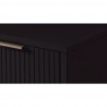 Manhattan Comfort Granville Tall 23.62" Modern Narrow Dresser with 5 Full Extension Drawers in Dark Grey Top Corner