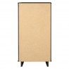 Manhattan Comfort Granville Tall 23.62" Modern Narrow Dresser with 5 Full Extension Drawers in Dark Grey Back